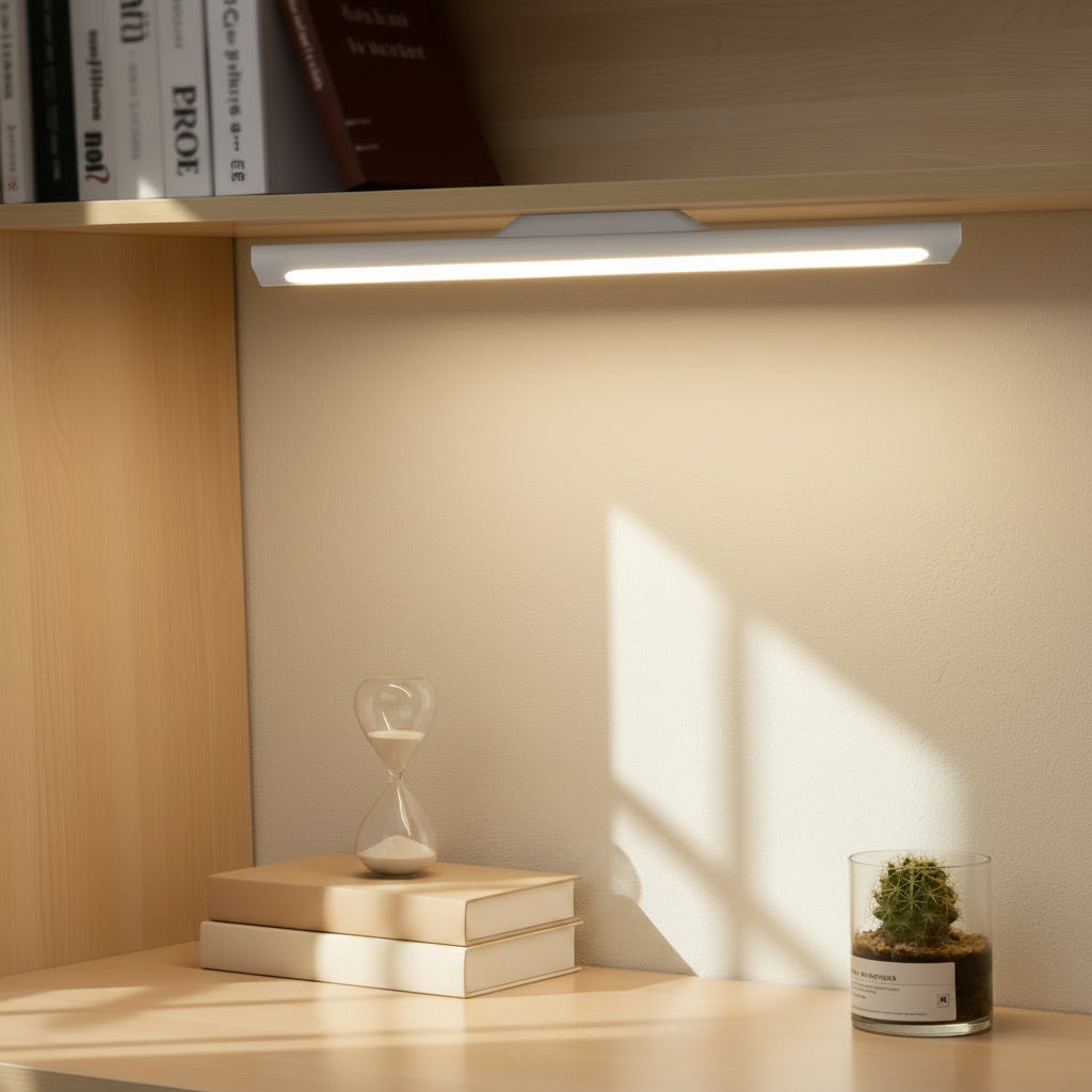Luminária LED Magnética Recarregável USB para Mesa e Leitura