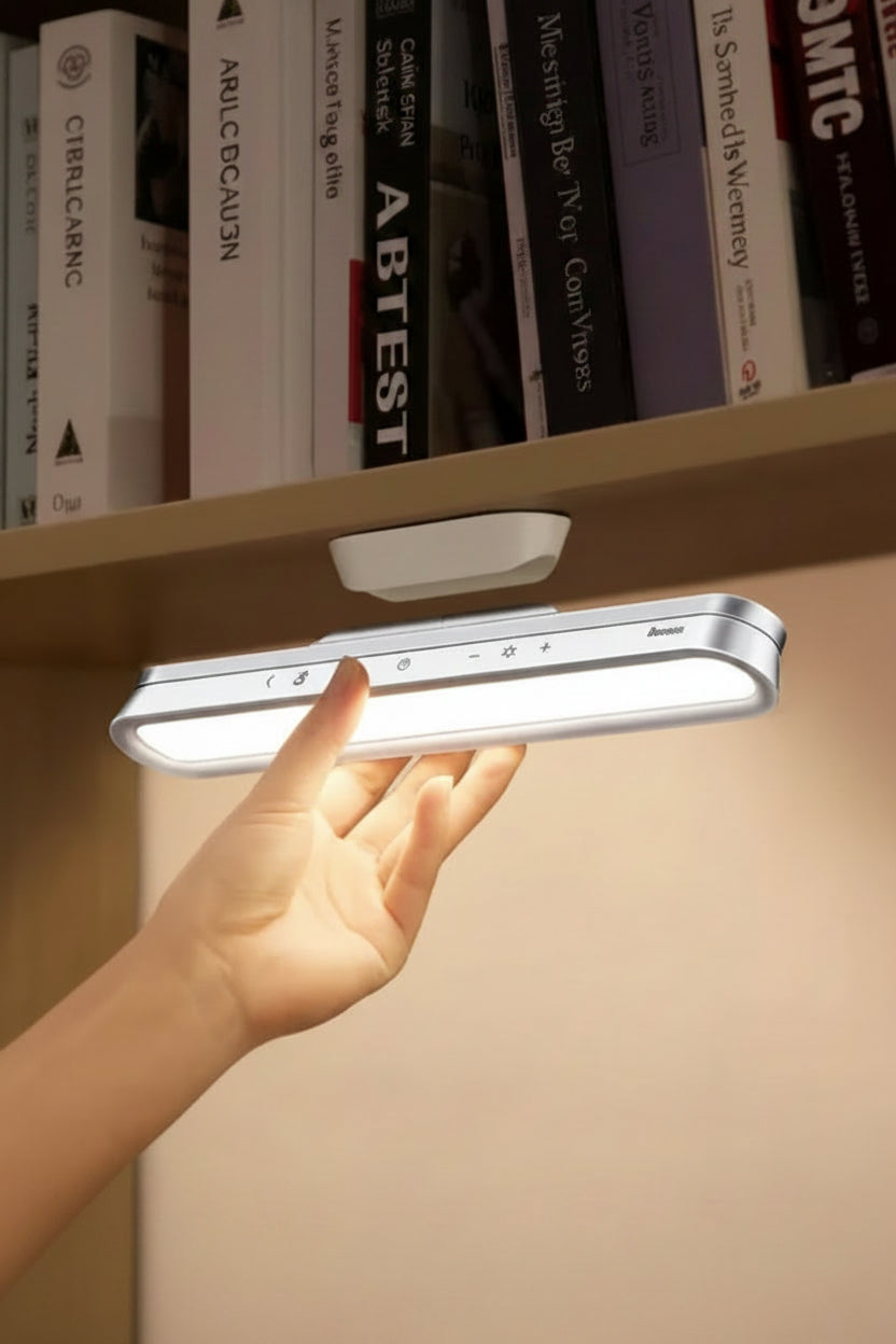 Luminária LED Magnética Recarregável USB para Mesa e Leitura
