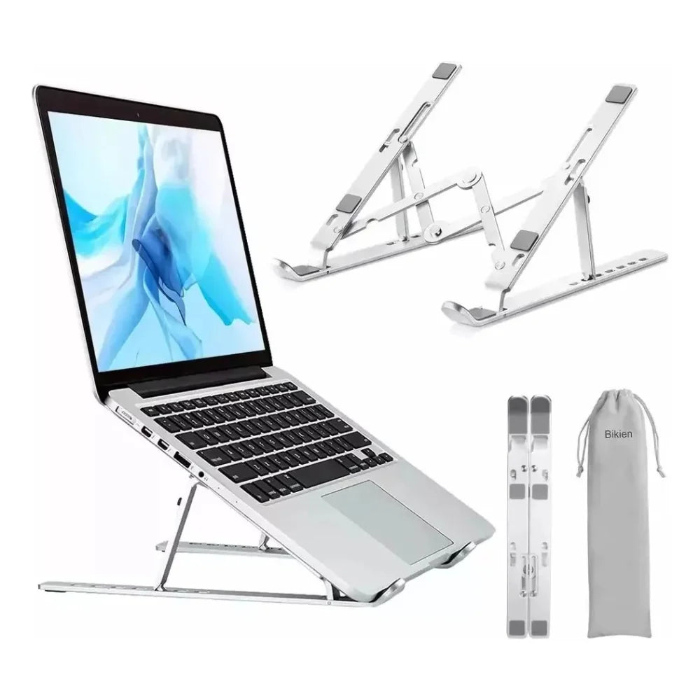 Suporte Premium para Notebook Ajustável em Alumínio e Silicone